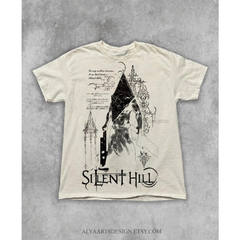 Retro Gaming Shirt - Silent Hill 2 피라미드 헤드 티셔츠: