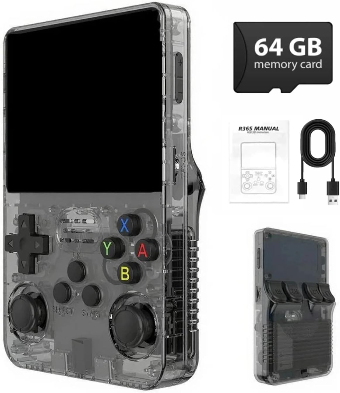 Retro Gaming R36S - R36S 레트로 게임 콘솔 3.5인치 IPS