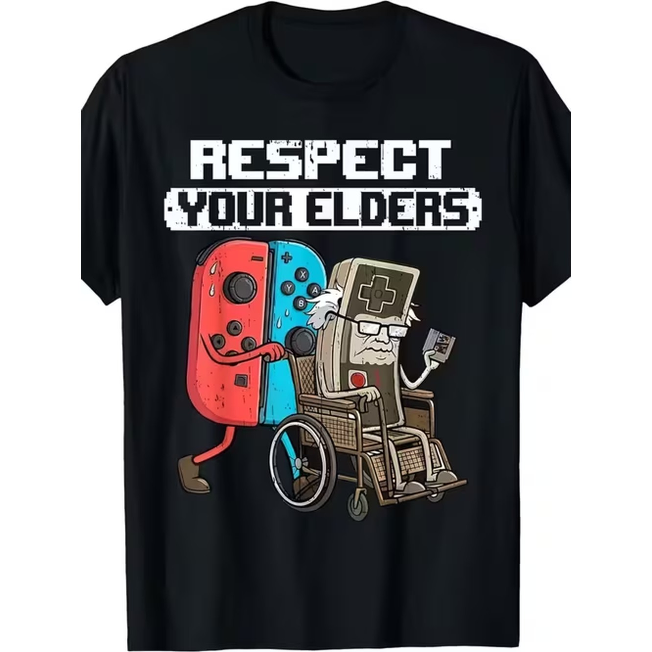 Retro Gaming Shirt - 남성용 패턴 티셔츠 테마 엘더스 편안한