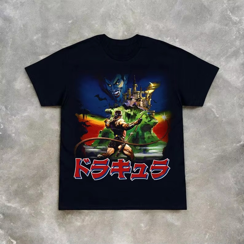 Retro Gaming Shirt - Castlevania NES Konami 80s 레트로 티셔츠