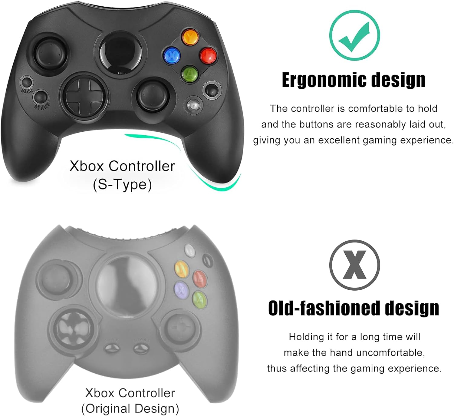 Retro Gaming Xbox One - Wiresmith 클래식 유선 오리지널 Xbox S형