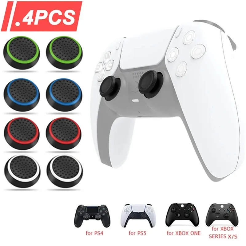 Retro Gaming Xbox One - 새로운 4개 실리콘 썸스틱 그립 캡,