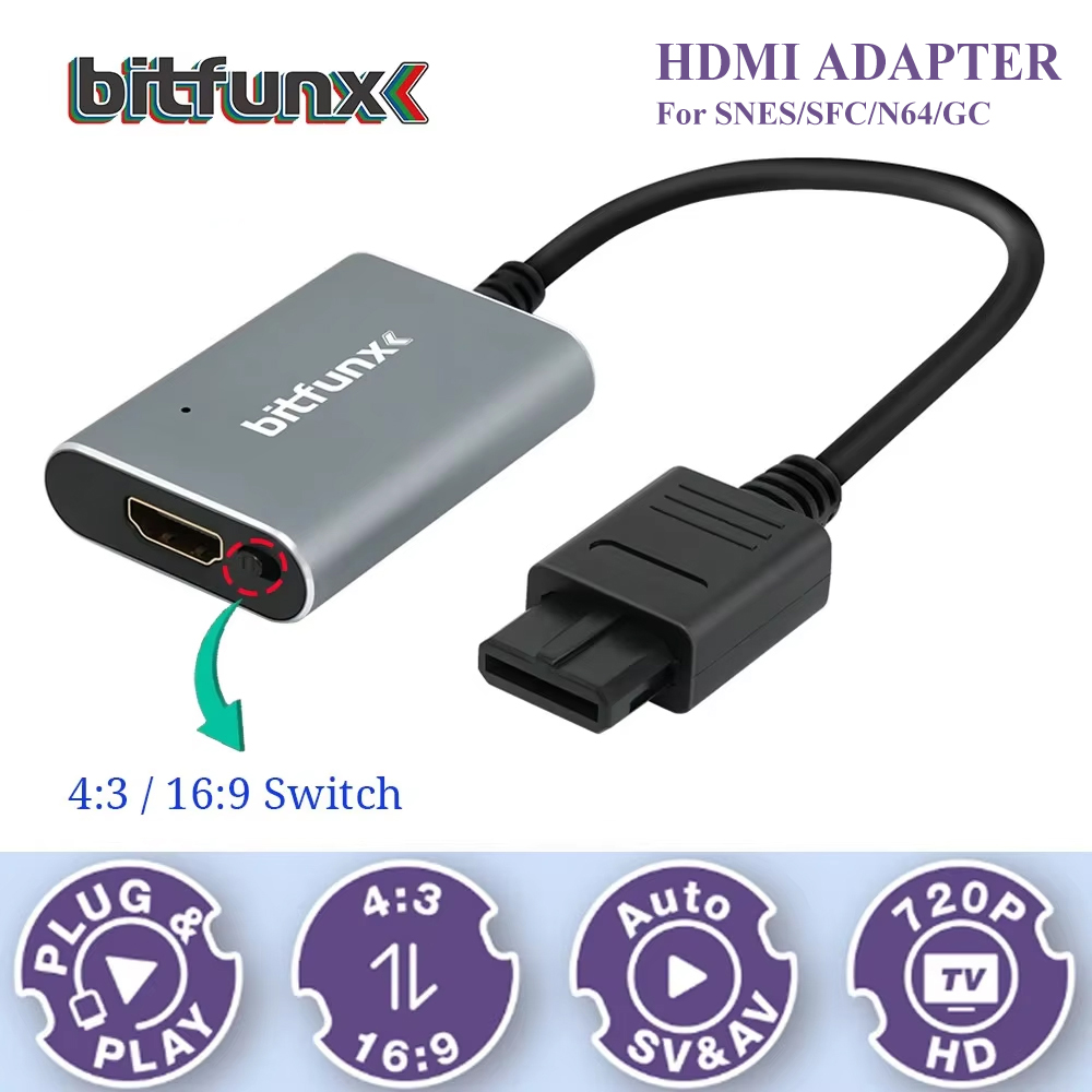Bitfunx 720P Svideo/AV-HDMI 어댑 - Retro Gaming N64 리뷰 및 가격