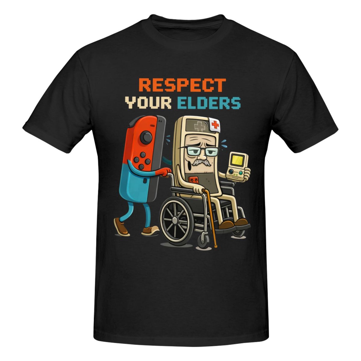 남자는 노인들을 존중합니다 게임 컨트롤 레트로 재미있는 - Retro Gaming Shirt 리뷰 및 가격