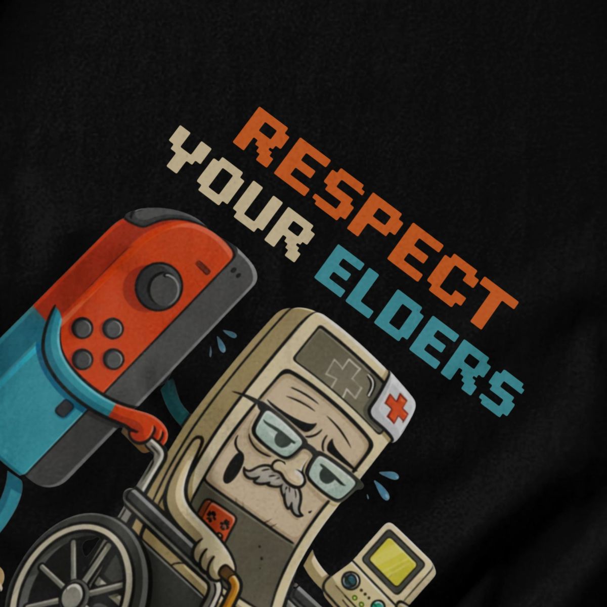 남자는 노인들을 존중합니다 게임 컨트롤 레트로 재미있는 - Retro Gaming Shirt 리뷰 및 가격