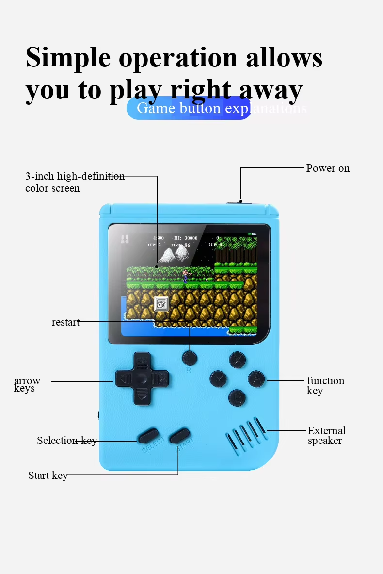 새로운 3인치 휴대용 레트로 미니 비디오 게임 콘솔 8 - Retro Gaming N64 리뷰 및 가격